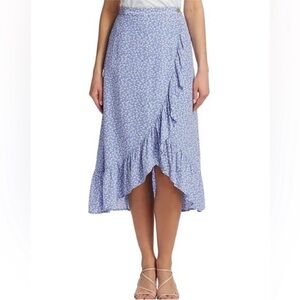 NWT Rails Friday Nova blue sky daisy wrap midi skirt